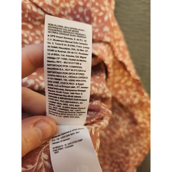 OLD NAVY Rose Pink Floral Maxi Dress Size 4X Smocked Top Ruffle Cottage NWT - Picture 10 of 11